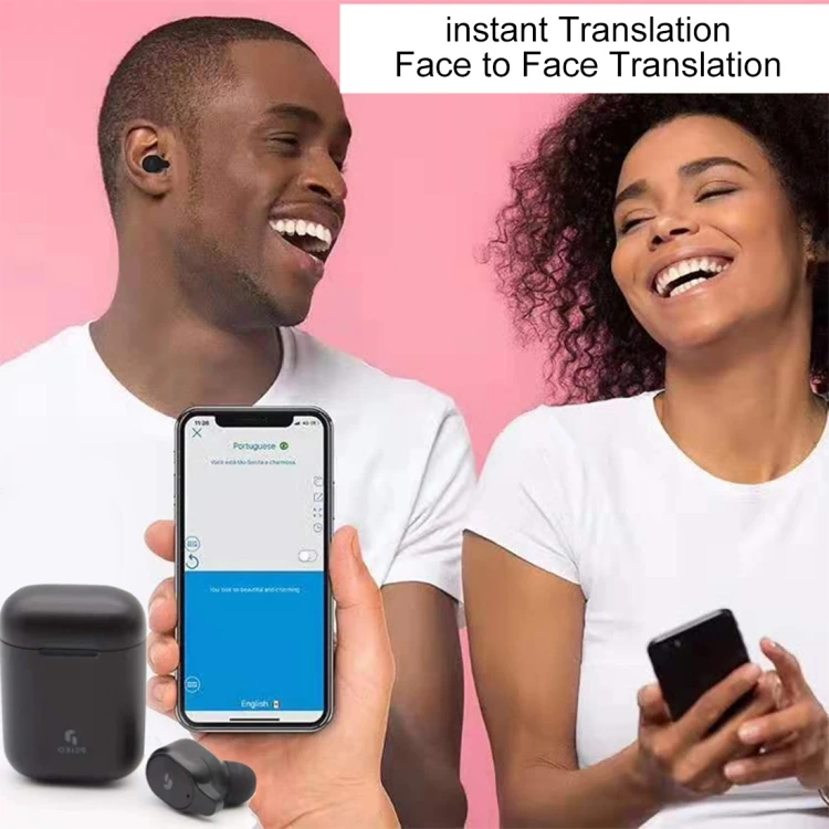 PKO-BTM223 Bluetooth 5.0 Smart Bluetooth Earphone with Magnetic Charging Box, Support Multi-language Translation & Call & Siri - ANKUX.COM
