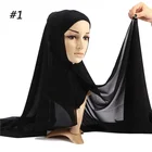 Muslim plain chiffon arabia turban women scarf hijab