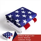 Flying Flag Embroidered All Flags 3x5ft Us Ameriance Flag Embroidered of 210D Nylon Oxford Fabric