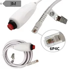 Nurse Button LBT 10FT RJ11 6P4C Plug Nurse Call System Emergency Nurse Call Cord Button Cable With Sheet Clip