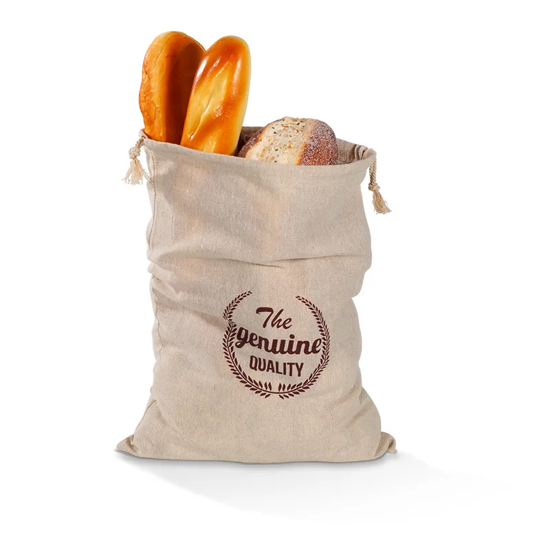 Linen Bread Bags Ideal for Homemade Bread Unbleached Reusable Food Storage Storage for Artisan Bread Bakery & Baguette