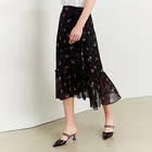 Zdorzi 2019 Summer latest long skirt design ruffles floral slim fit natural waist casual skirt ladies
