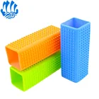 Rubber Silicone Pet Grooming Massage Brush for Dogs Cats Rabbits, Portable Hair & Lint Removal Brush for Furniture