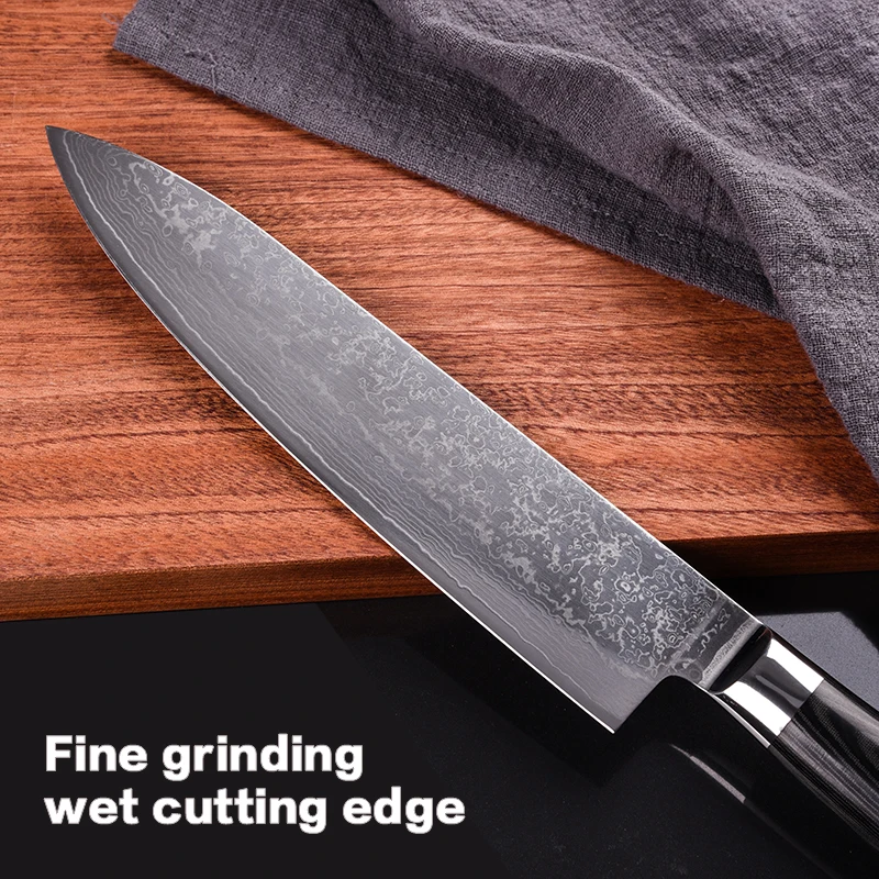 Amazon 2019 ручной работы японский кухонный шеф-повар 8 дюймов дамасский нож
