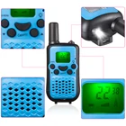 2pcs Portable Mini Walkie Talkie Flashlight 2 Way Radio LCD Display for Kid Toy