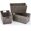 Versatile Woven Paper Rope Handmade Storage Baskets for kid toys