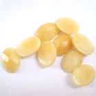 Factory Price supply Loose gemstone yellow jade stone cabochon faceted Cheap Price aragonite cabochon