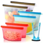 Benhaida 500ml 1000ml 1500ml BPA free Leakproof Fresh Vacuum Ziplock Reusable Silicone Food Storage Bag