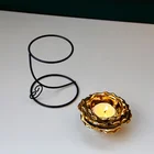 Metal Iron Wire Wedding Candle Holders Decoration Holder Tray Ornate For Table