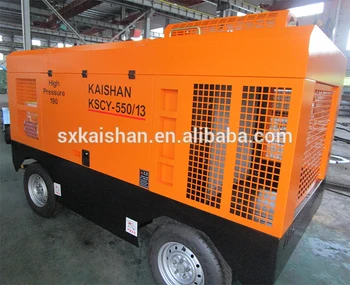 KSCY 550 cfm/ 13 bar air compressor portable air compressor for mining diesel rotary screw air compr