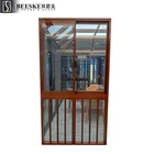 Custom Size Aluminium Profiles Frame Grills Design Sound Insulation Sliding Glass Wood Color Window