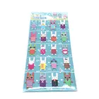 Clear custom silk printing 3d cartoon Children bubble puffy stickers dog cat