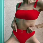 2019 Custom Plus Size Two Piece Flower Print Sporty Style Sexy Women Swimsuit Bikini