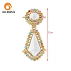 Crystal glass decorative zinc alloy metal buckles chain lady shoes accessories