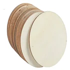 24 Pieces Unfinished 4 Inch Wood Circle Cutouts DIY Crafts wood carving art christmas decoration ornaments