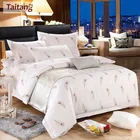Taitang Hotel Printed Bed Linen Beautiful Luxury Bed Cover Sheet Bedding Set King Size
