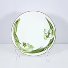 Customized logo decal printing ceramic dinnerware angel design porcelain dinner plate sets