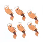 fashion jewelry charms gold plated enamel fish charm pendant 45*19mm