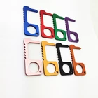 Key Door Opener Tool Hygiene Hand Free Door Handle Key EDC Tool Clean Brass No Touch Door Opener Keychain