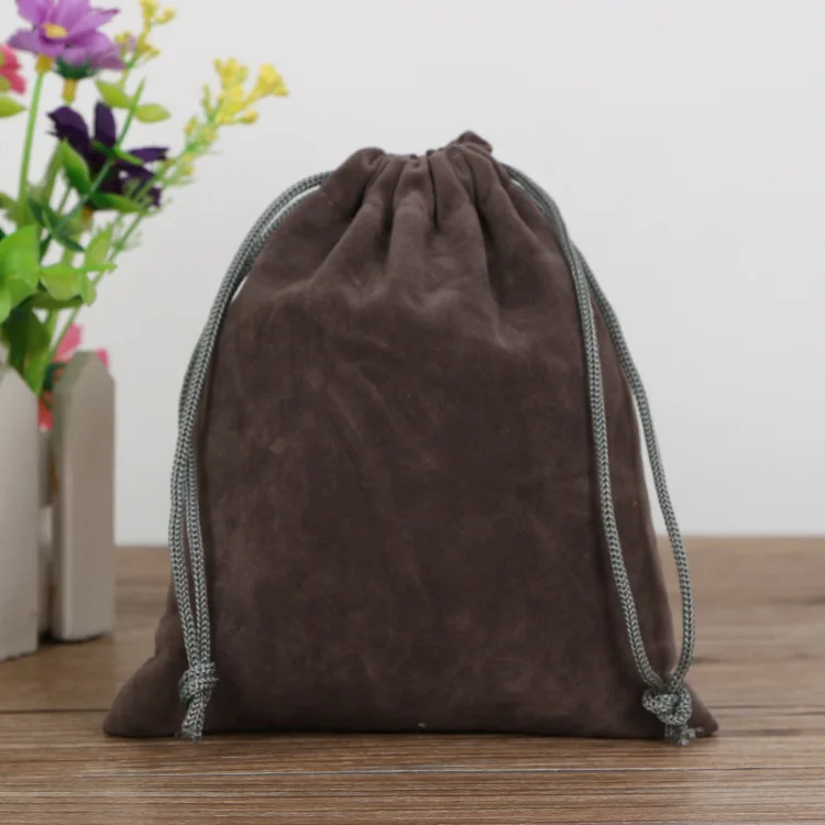 Good quality cotton canvas drawstring bag low price pouch duoble string