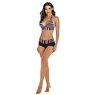 Hot 2019 high-waisted bikini striped swimsuit for swimwear women sexy bikini swimsuit
