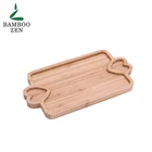 Round tray small banana plate glass dry fruit tray wooden serving fish with handles rectangular