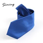 Manufacturer supplier twill design blue polyester ladies neckties solid color