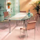 High quality 10mm 12mm custom made 6mm round oval clear tempered glass table top