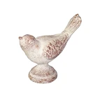 4.5Inch Tabletop Decoration Resin Bird Figurines Craft Antique FIinish White Bird Statue