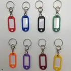 Promotional PVC id name label number tag key chain paper plastic orange holder key tag