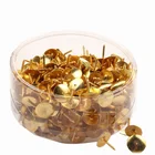 The golden color flat head thumb tacks for office using