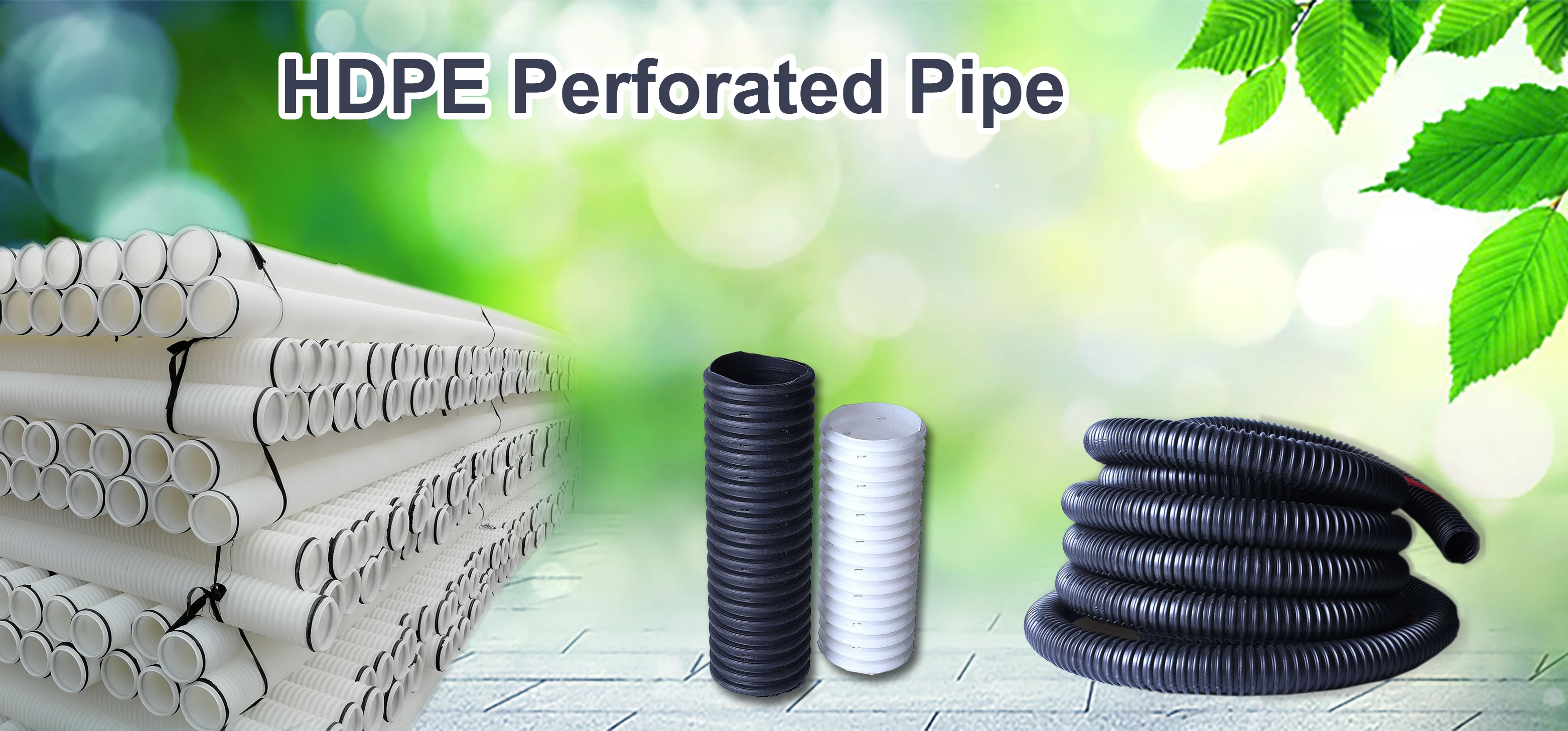 Hdpe Perforated Corrugated Drainage Pipe For Seepage Drainage