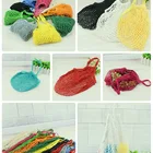 Mesh Handle String Shopping Bag Size Pure Cotton For Vegetable Fruits Grocery Packing Net Bags