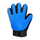 Hot selling new design Eco-Friendly rubber 2 in 1 cat dog pet grooming glove