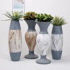 Flower Pot Wholesale Home Decoration Floor Vase Corner Leisure Wood And Cement Flower Plant Pot Planter