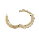 hot selling plain silver small emerald zircon huggie earrings hoops