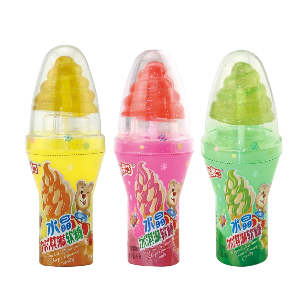 Ice cream shape fruity jelly gummy candy, View jelly gummy candy