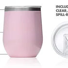 Perfect 12 Oz Wine Coffee Drinks Champagne Cocktails Wide Mouth Stemless Glass Perfect For Wine Drinking Tumbler