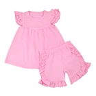 Wholesale 2020 baby clothes shirts and shorts girls boutique clothing sets Venlitines's Day girls outfits