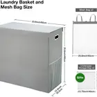 Home Foldable 600D Oxford Fabric Double Laundry Hamper Basket