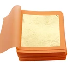 5 pcs/10 pcs/25 pcs Booklet 8x8cm 24K Gold Golden Skin Care Gold Leaf Delicate and Glossy for Facial Mask