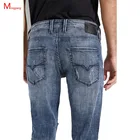 jeans Men high quality slim fit stretch designer ripped destroy pants
