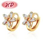 Top brand customized good quality fashion gold plate jewleery designs new model pressed earrings