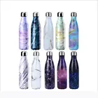 500ml Marble vacuum insulated stainless steel double wall sport water bottle
