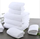 wholesale 5 star luxury hotel 16S double terry loop 140*70 bath towels white 100 cotton 3 pieces set
