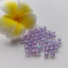 卸売 4 ミリメートル-20 ミリメートル AB Rainbow Clear 色ラウンドアクリルプラスチックルースビーズジュエリー作成 Diy のため