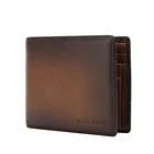 MINANDIO brand luxury design business men's genuine leather wallet men classical purse vintage card holder