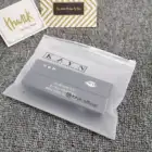 Custom Opp PVC wing zipper packing clothing bag with your own logo Biodegradable Frosted sealing zipper lock bag