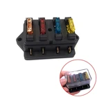 Fuse holder dc 12v fuse box 4 way car circuit automotive blade fuse box for auto car boat marine truck