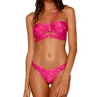 Swimsuits Factory Custom High Quality Sublimation Printed Sexy Shiny Mature Women's Swimwear Bikinis